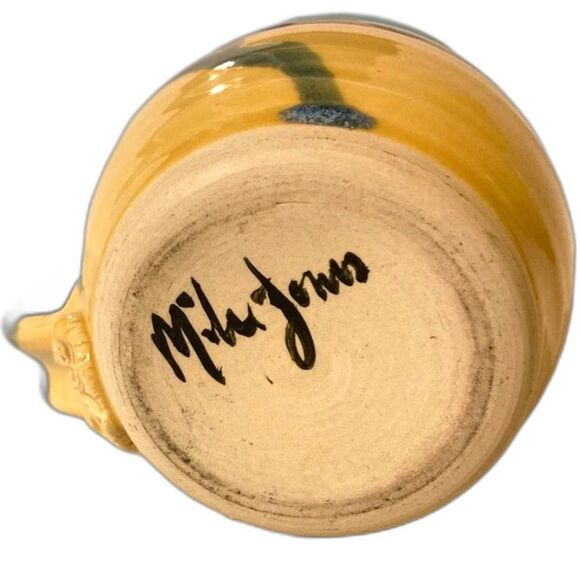 MILO Artist Signed Pottery Ceramic Coffee Cup Mug Earthtones Landscape 4 x 5 in - Picture 8 of 11